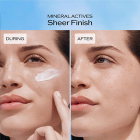 Shiseido applying sunscreen to arm demonstrating easy absorption and coverage