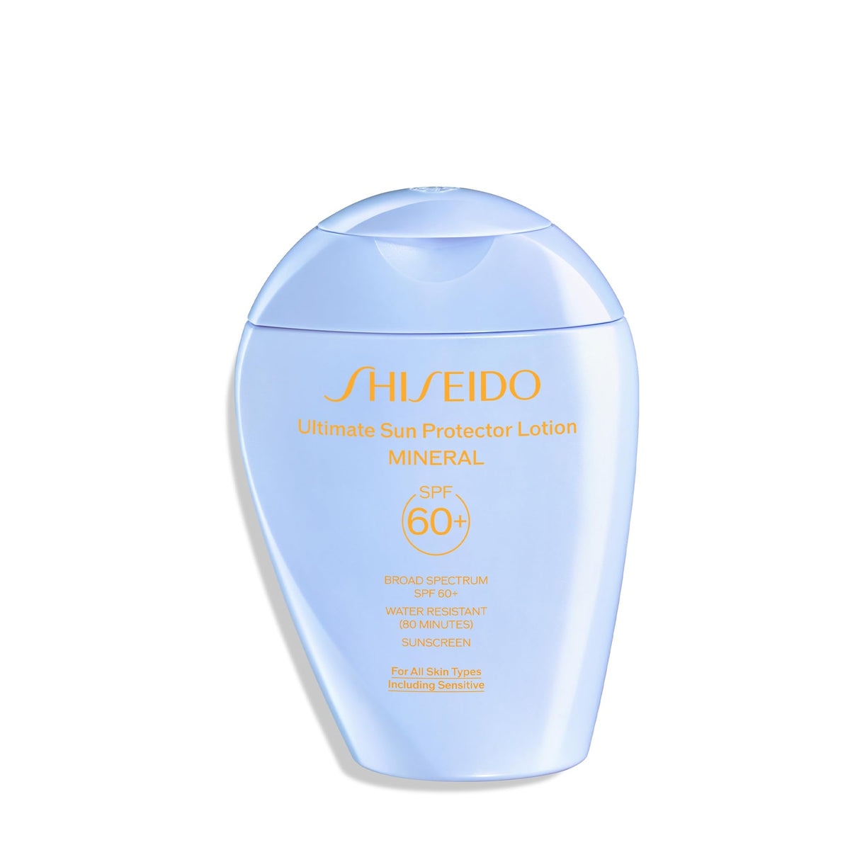 Shiseido front packaging showing SPF 60+ protection and benefits