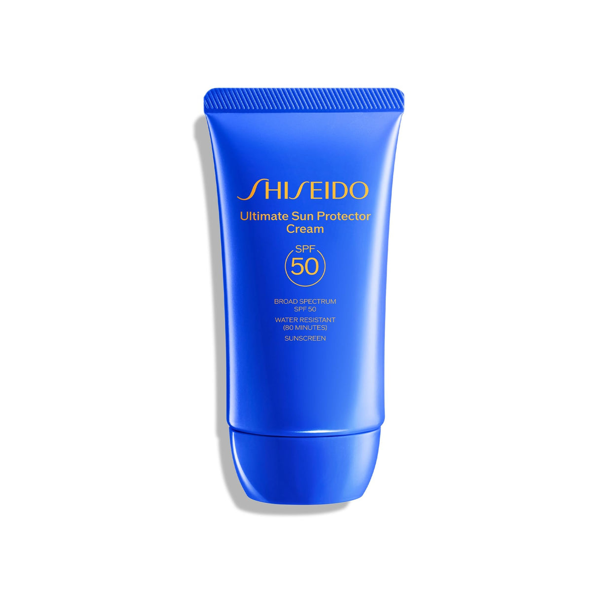 Shiseido front packaging showing SPF 50 and benefits for daily protection