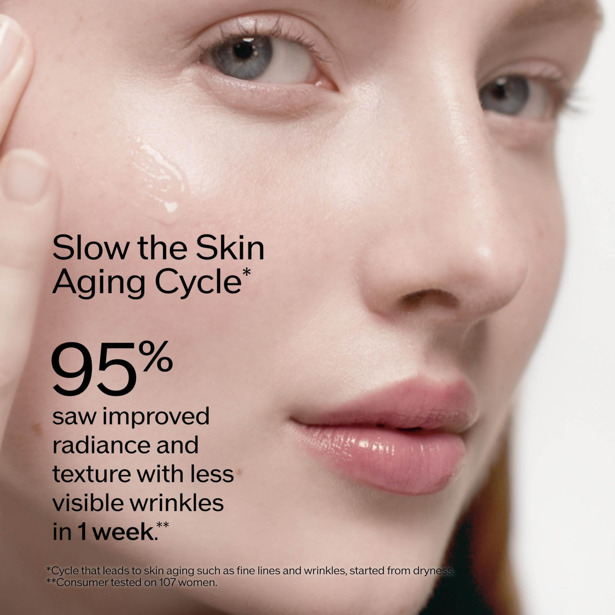 Shiseido Ultimune dispensing a serum droplet to demonstrate fast-absorbing texture benefit