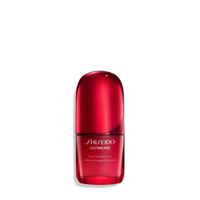 Shiseido Ultimune front packaging showing sleek bottle and brand for premium appearance