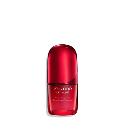 Shiseido Ultimune front packaging showing sleek bottle and brand for premium appearance