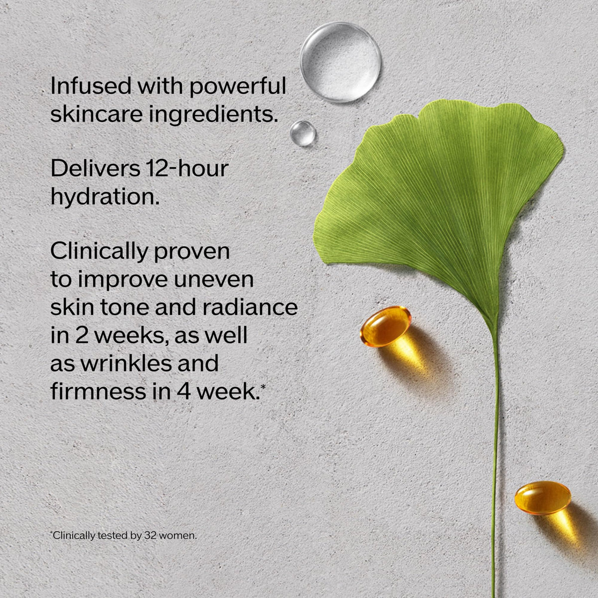 Shiseido ingredient display highlighting hyaluronic and botanicals benefits