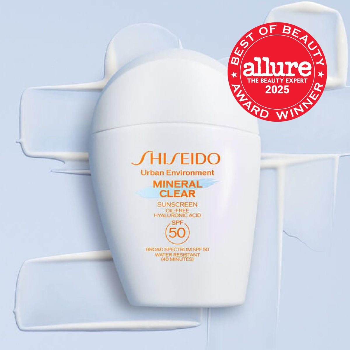 Shiseido pump dispensing formula emphasizing mess-free application