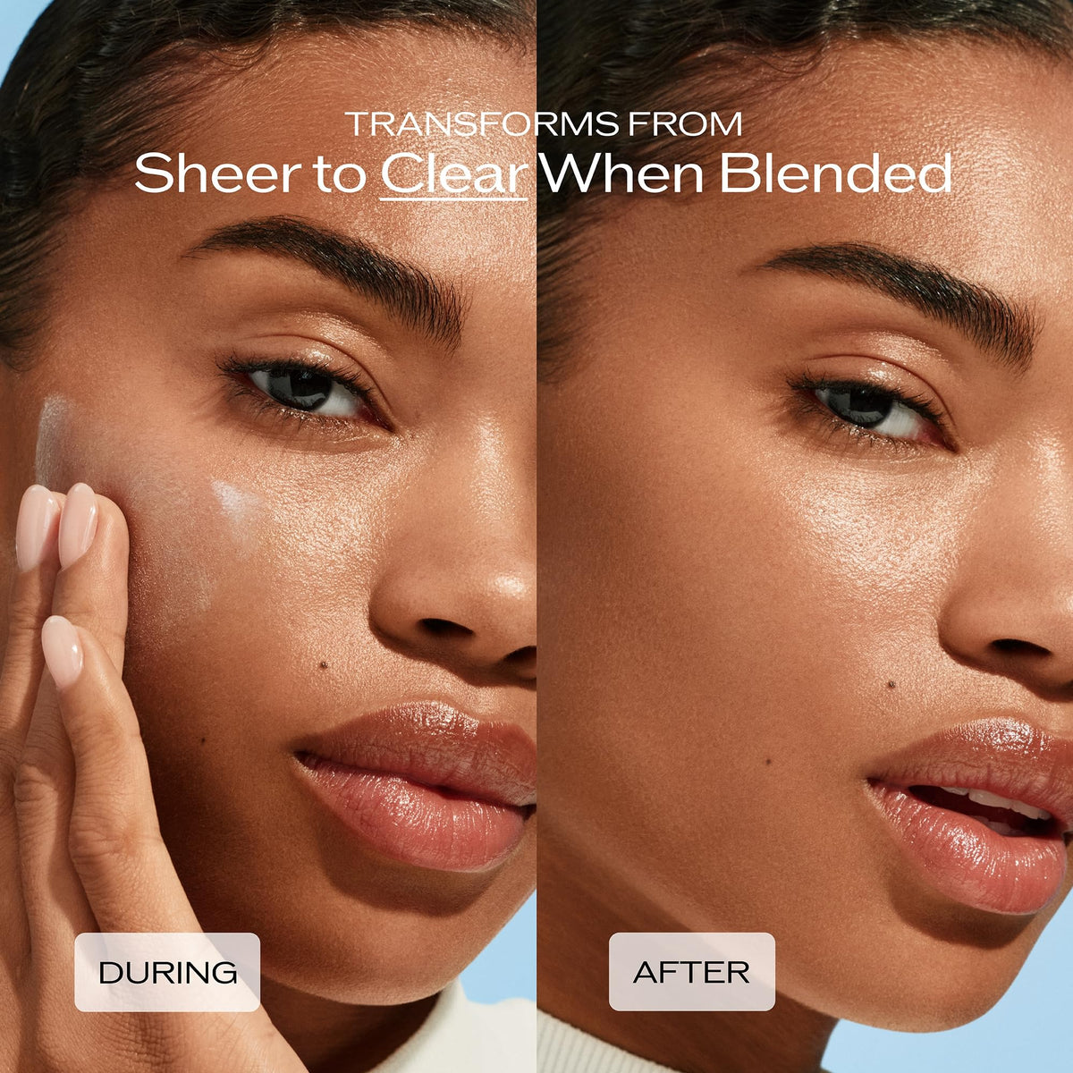 Shiseido texture on hand showing lightweight mineral lotion benefit