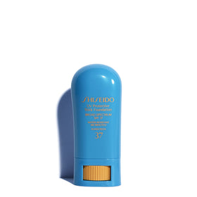Shiseido UV Protective Stick Foundation front packaging showing shade Fair Ivory and SPF benefit