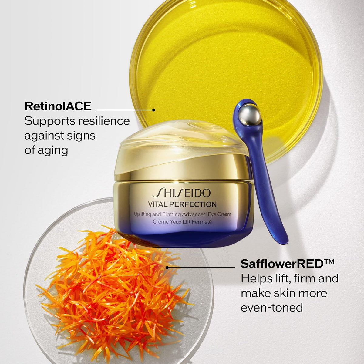 Shiseido vital perfection massage roller detail for targeted absorption benefit