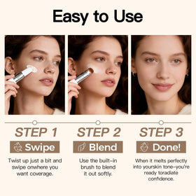 SHLLON compact in travel bag showing portability and on-the-go touch-up benefit