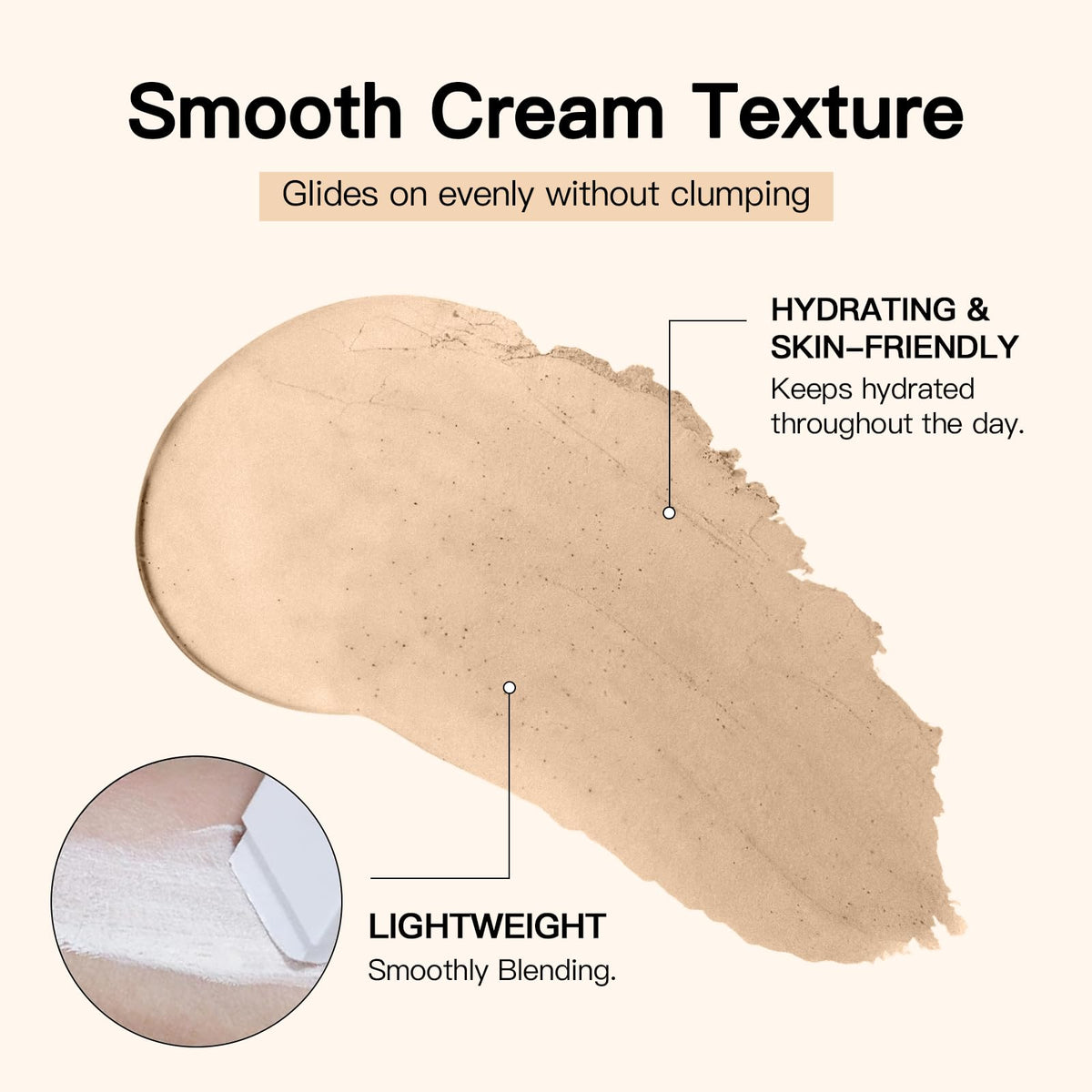 SHLLON texture closeup of cream showing smooth, hydrating finish benefit