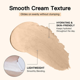 SHLLON texture closeup of cream showing smooth, hydrating finish benefit