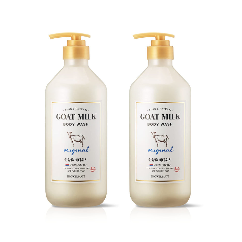 SHOWERMATE front packaging showing two 27oz bottles and product benefits