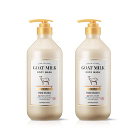 SHOWERMATE front packaging showing goat milk and manuka honey for nourishing cleanse