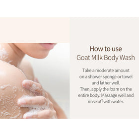 SHOWERMATE bottle in a shower setting demonstrating gentle lathering benefit