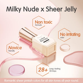 SHOYUM close-up brush stroke showing jelly texture benefit: smooth even application