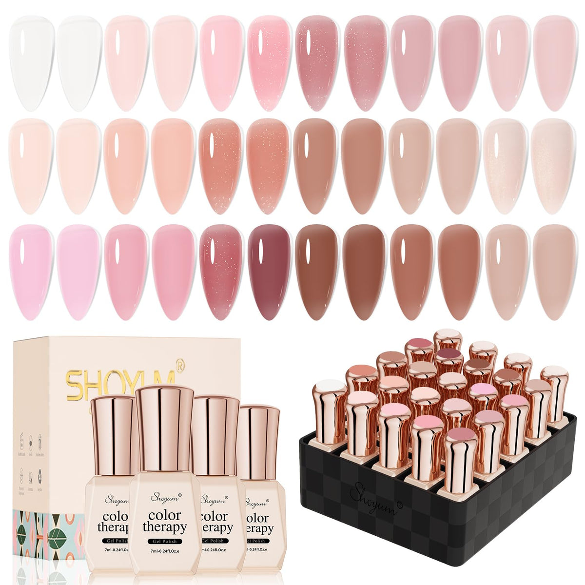 SHOYUM front packaging showing full 24-piece set and benefits