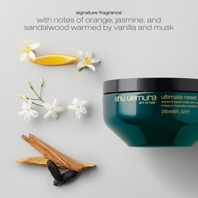 shu uemura art of hair before and after comparison showing reduced breakage