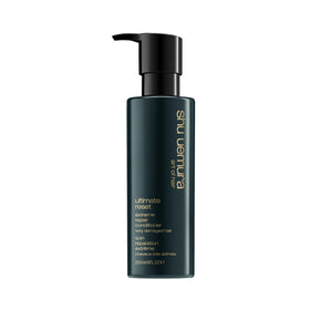 shu uemura bottle front view showing elegant packaging and salon-quality performance