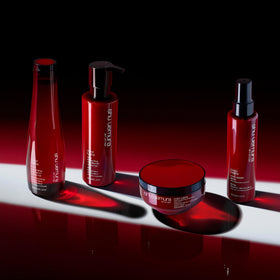 shu uemura art of hair shampoo paired with matching conditioner for full care