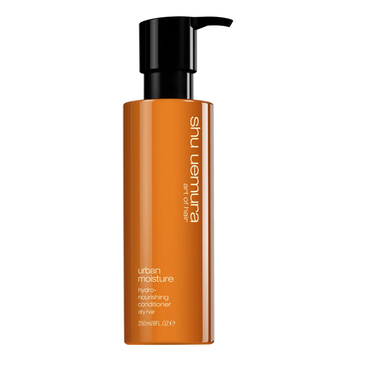 shu uemura front packaging showing bottle and label, conveys premium hydration