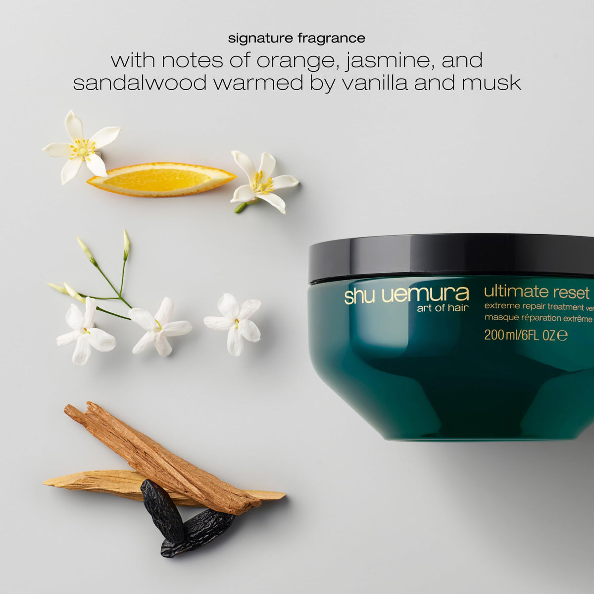 shu uemura art of hair Japanese rice extract bottle ingredient focus for repair benefits