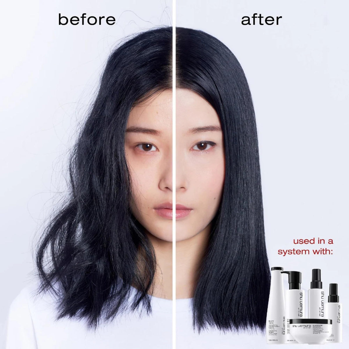 shu uemura art of hair creamy lather texture demonstrating gentle cleanse
