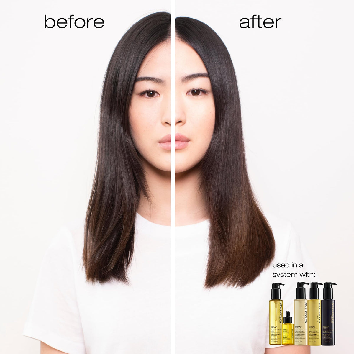 shu uemura art of hair oil texture closeup demonstrating lightweight absorption