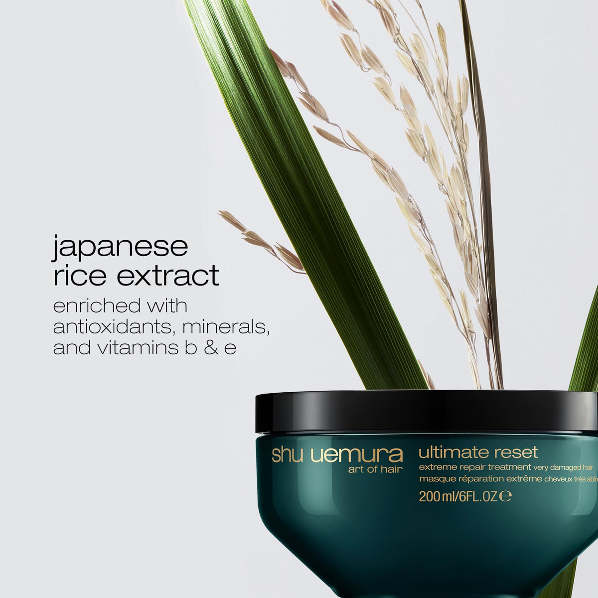 shu uemura art of hair jar next to hand for scale to show practical size