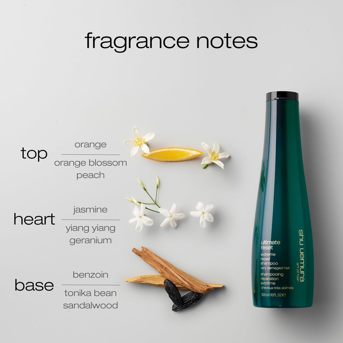 shu uemura art of hair before and after hair strands showing reduced breakage benefit