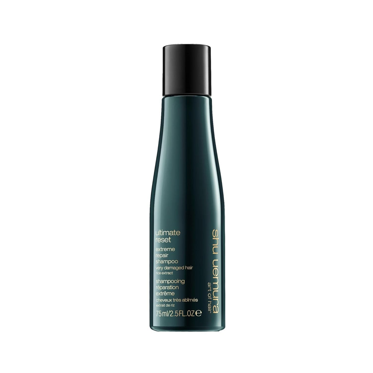 shu uemura art of hair front bottle showing premium repair shampoo benefits