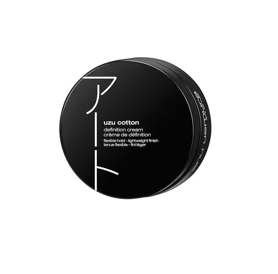 shu uemura art of hair front packaging showing compact 2.54 oz jar and branding for easy identification