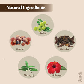 Shudh Online bottles label detail of 3.5 oz herbal shampoos for travel convenience