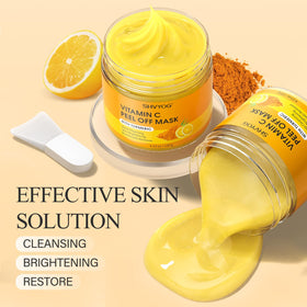 SHVYOG after-mask closeup showing smoother pores and refined texture