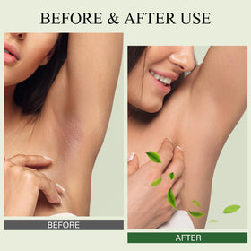 SHVYOG shown applied to underarm in shower for refreshing cleansing benefit