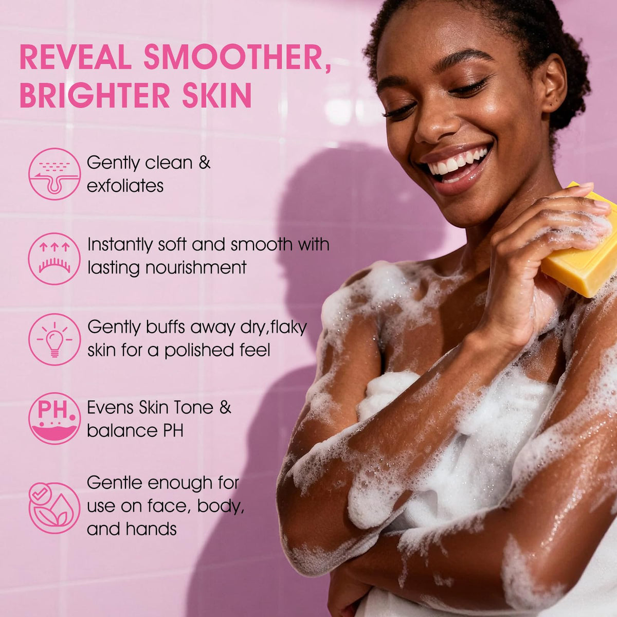 SHVYOG close-up of soap texture highlighting creamy lather and moisturizing finish