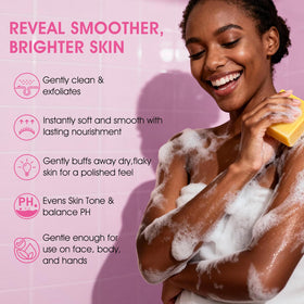 SHVYOG close-up of soap texture highlighting creamy lather and moisturizing finish