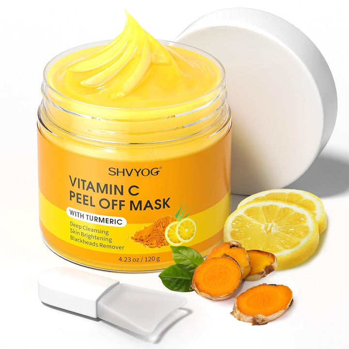 SHVYOG front packaging showing vitamin C peel mask and benefits