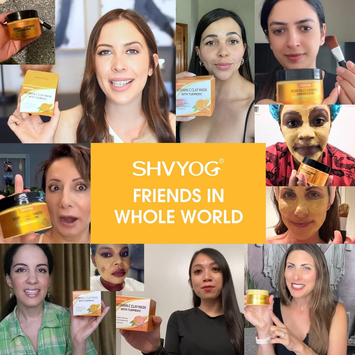 SHVYOG jar on bathroom shelf styled in routine setting for self-care appeal