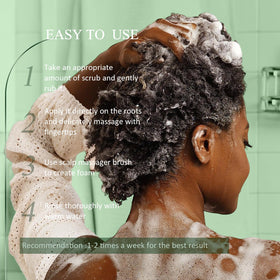 SHVYOG lifestyle bathroom spa setup conveying relaxing scalp treatment routine