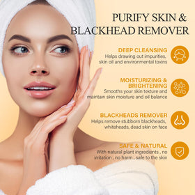 SHVYOG peeling mask being removed illustrating blackhead removal