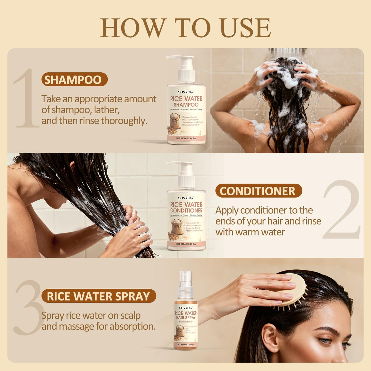SHVYOG shampoo lather in hand for deep-clean feeling and buildup removal