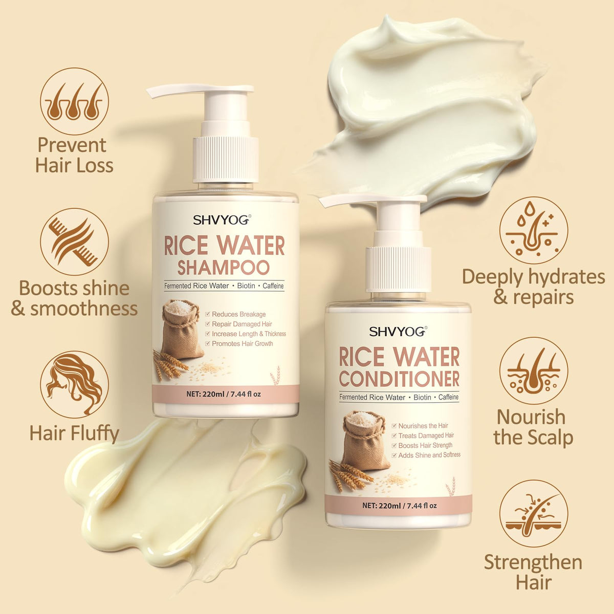SHVYOG shampoo pump close-up for easy, mess-free cleansing