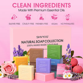 SHVYOG soap producing rich lather in hand for gentle cleansing benefit