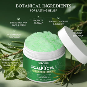 SHVYOG texture close-up highlighting sea salt granules and creamy base for effective exfoliation