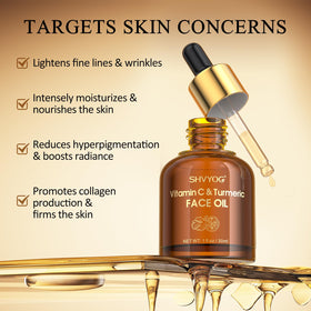 SHVYOG texture of facial oil on skin illustrating lightweight absorption