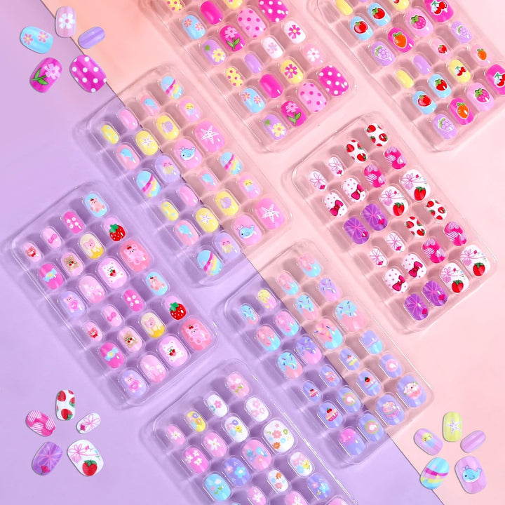 shynek front packaging showing 168-piece kids nails and easy application benefit
