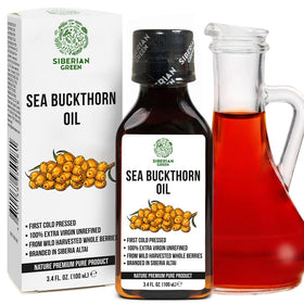 Siberian Green bottle cap and label detail highlighting cold-pressed claim