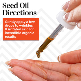 sibu seed oil on fingertips demonstrating easy application and fast skin penetration