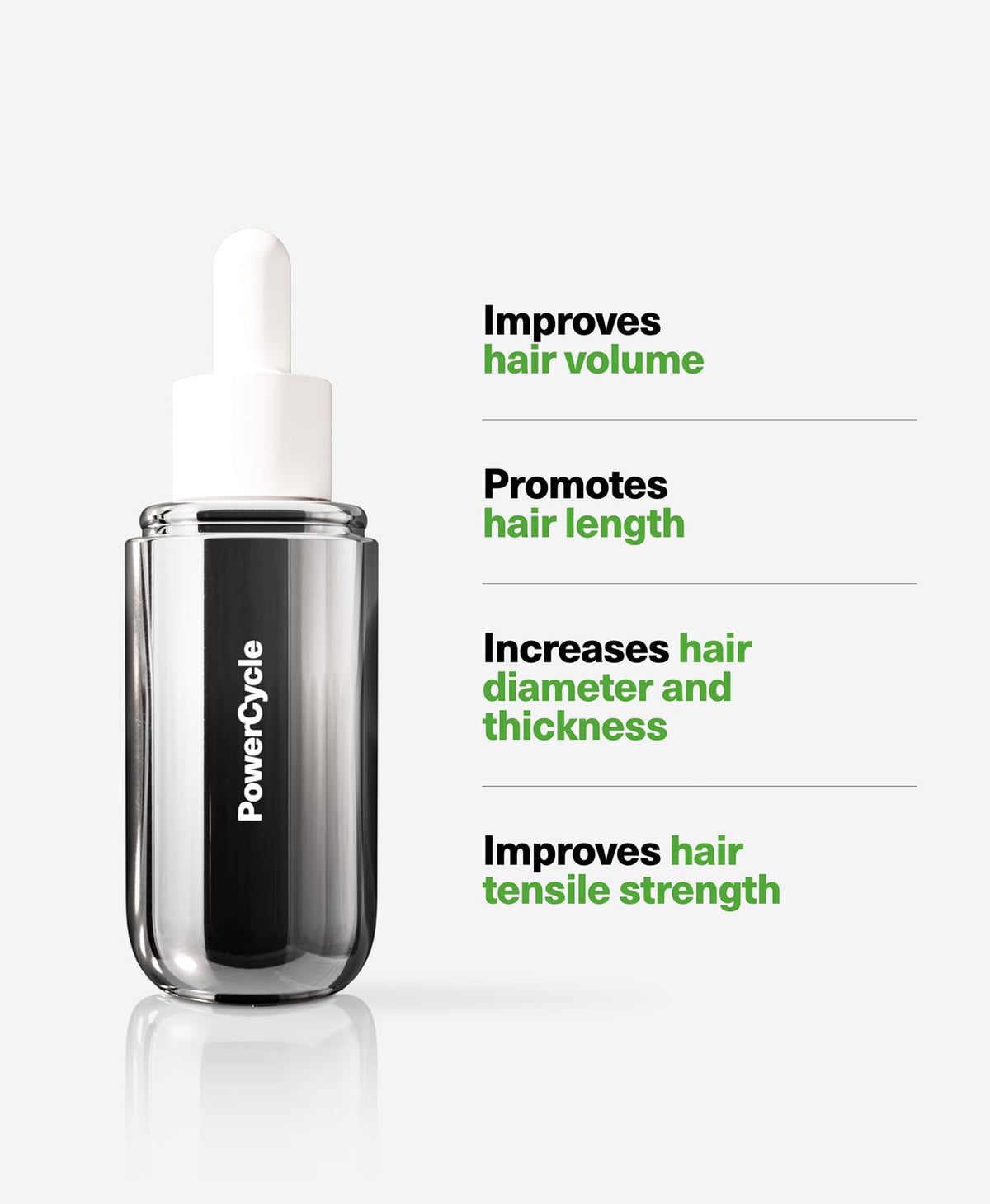SickScience dropper applying serum to scalp demonstrating easy dosing benefit