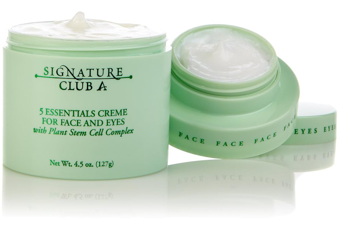 Signature Club A front jar shot showing dual crème packaging and benefits