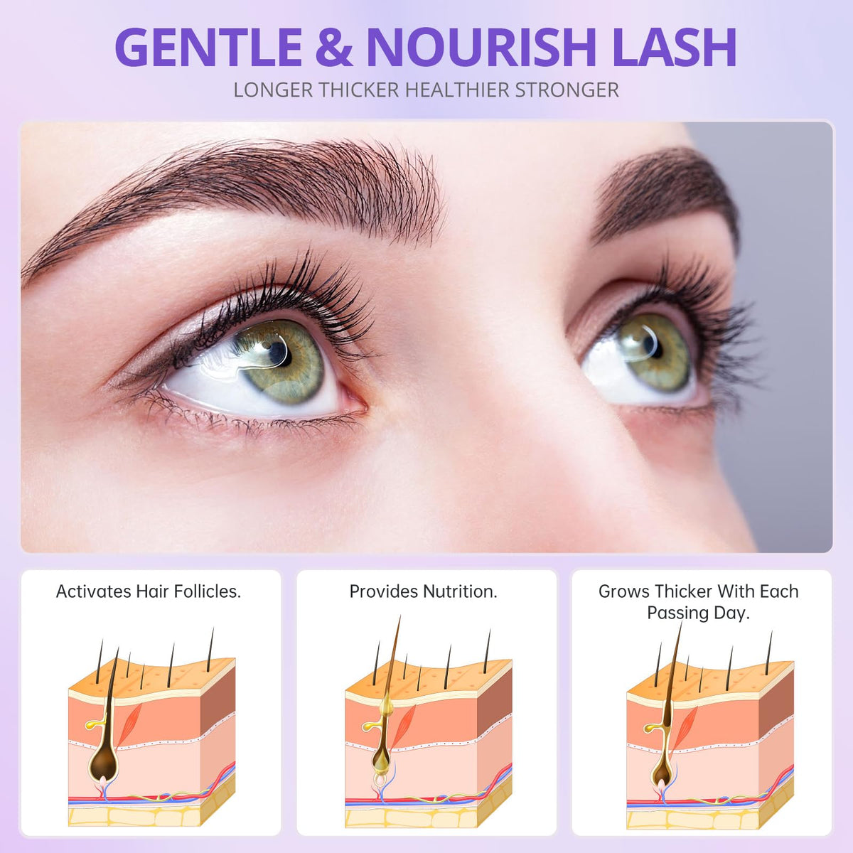 SIIEEC applied along upper lashline demonstrating easy eyeliner-style use